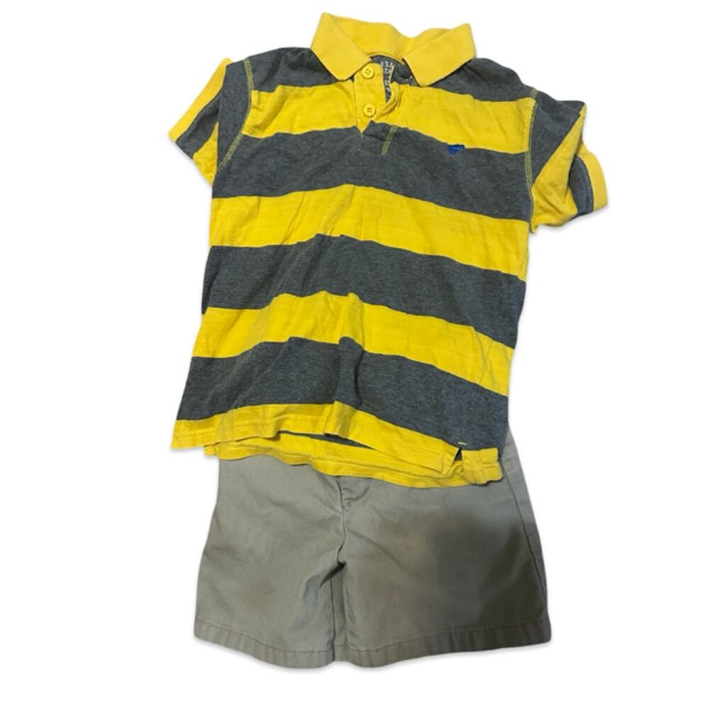 Wrangler Boys Polo Shirt & Khaki Shorts Outfit Size 6/7